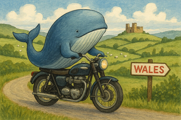 A Whale riding a bike in Wales_Original